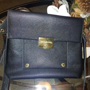 Steve Madden black purse multi compartment